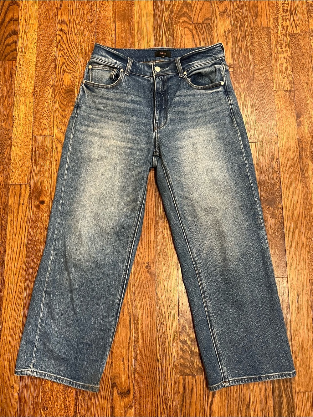 Quince Medium Blue Wide-Leg Jeans